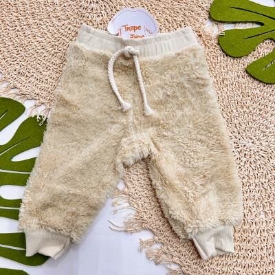 Inverno 2024 - Conj. Casaco e Calça de Pelinho com Brilhos - Areia